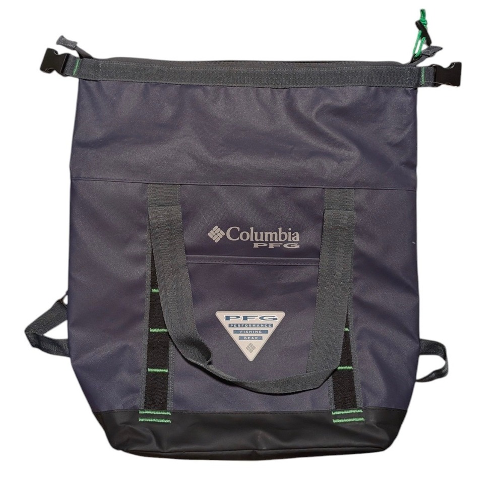 Columbia PFG Insulated Cooler Bag Navy Blue Fishing Gear Roll Top Tote